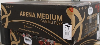 SALE OUT. | Arozzi | Gaming Desk | Arena Medium | Black | DAMAGED PACKAGING, SCRATCHED PARTS AND TABLE TOP | 24 month(s)