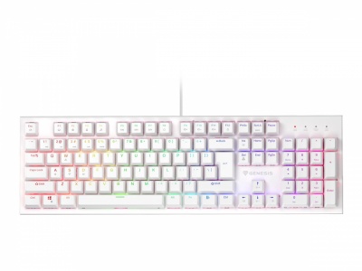 Genesis THOR 303 | Mechanical Gaming Keyboard | Wired | US | White | USB Type-A | Outemu Peach Silent