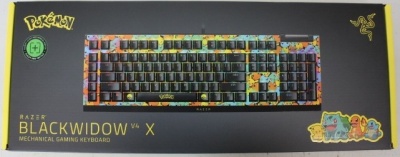 SALE OUT. SALE OUT. Razer BlackWidow V4 X | Mechanical Gaming Keyboard | Wired | US | Green Mechanical Switches | Pokémon Edition | DEMO