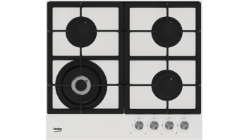 BEKO Hob | HILW64225SW | Gas | Number of burners/cooking zones 4 | Knob | White