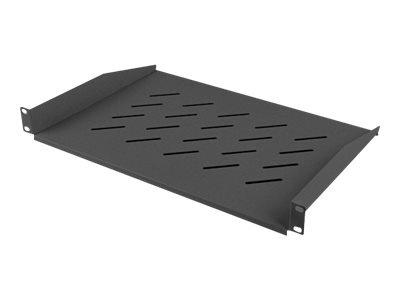 Lanberg 19" fixed shelf 1U/483x315mm, max load capacity up to 25kg | AK-1008-B | Black