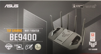 SALE OUT. Asus TUF-BE9400 Tri-Band WiFi 7 Gaming Router, EU+UK | SALE OUT. TUF-BE9400 Tri-Band WiFi 7 Gaming Router, EU+UK | 802.11ax | 688/2885/5764 Mbit/s | Ethernet LAN (RJ-45) ports 3 | Mesh Support Yes | MU-MiMO Yes | 4G/5G | 36 month(s) | DAMAGED PA