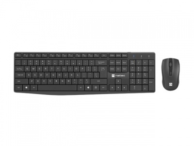 Natec | Keyboard and Mouse | Squid 2in1 Bundle | Keyboard and Mouse Set | Wireless | Wireless connection | US | Black
