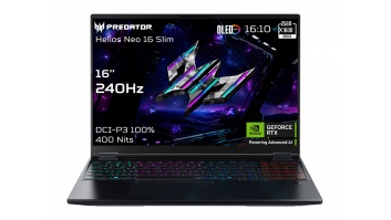 Acer | Predator Helios Neo 16S AI PHN16S-71-95J5 | Black | 16 " | OLED | WQXGA | 240 Hz | Intel Core Ultra 9 | 275HX | 64 GB | DDR5 | Solid-state drive capacity 1000 GB | NVIDIA GeForce RTX 5070 Ti | Windows 11 Home | Keyboard language English | Keyboard