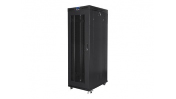 Lanberg | Rack cabinet 19" free-standing 27U/800x1000 (flat pack) with glass door, LCD | FF01-8027-23BL | Black
