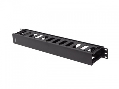 Lanberg 19" Cable managmement 1U, Type A, Plastic | AK-1703-B | Black