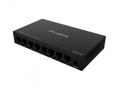 Lanberg | Switch 8x1GB/s Unmanagment Gigabit Ethernet Desktop 12V metal case | DSM1-1008