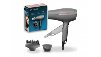 Cecotec Hair dryer | IoniCare Power&Go Heaven | 2000 W | Number of temperature settings 2 | Ionic function | Diffuser nozzle | Grey