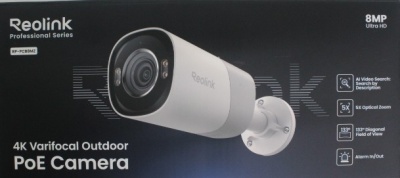 SALE OUT. Reolink PCRPB4K02 Smart 4K 133° View PoE Bullet Camera with 5× Optical Zoom | Reolink Smart 4K 133° View PoE Camera with 5× Optical Zoom | RP-PCB8MZ | 24 month(s) | Bullet | 8 MP | F2.7-13.5mm/F1.6 | IP67 | H.265/H.264 | Micro SD, Max. 512 GB | 