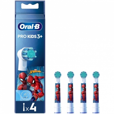 Jaunums! Akcija! BRAUN el.zobu birstes uzgalis Spiderman 3+ (bērnu), 4 gab.