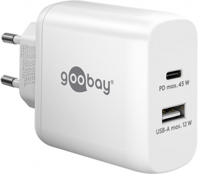 Goobay | USB-C PD Dual Fast Charger (45 W) | 65412