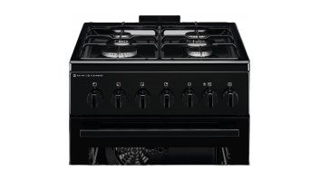 Electrolux 600.sērijas gāzes plīts ar elektrisko cepeškrāsni, melna, 50cm