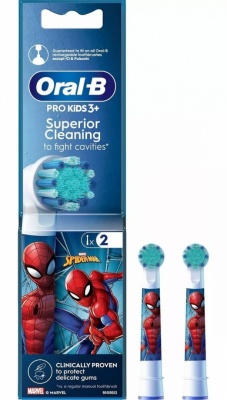 BRAUN el.zobu birstes uzgalis Spidermann 3+ (bērnu), 2 gab.