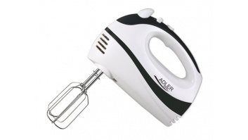 Adler | Mixer | AD 4205 b | Hand Mixer | 300 W | Number of speeds 5 | Turbo mode | White/Black