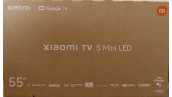 SALE OUT. Xiaomi TV S Mini LED 55 2026 | SALE OUT. Xiaomi S Mini LED 2026 | 55 | Smart TV | Google TV | 4K UHD | Dark Grey | DAMAGED PACKAGING, SCRATCHED BODY (BACK, LEFT SIDE)