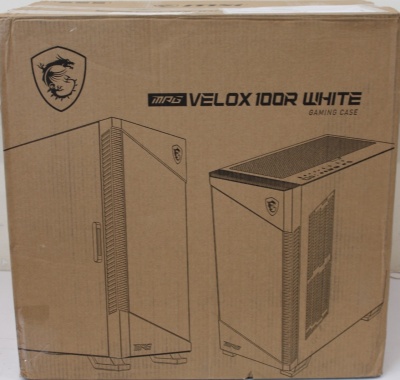 SALE OUT. MSI MPG VELOX 100R White PC Case, Mid-Tower, USB 3.2, Audio-out, Mic-in | MSI PC Case | MPG VELOX 100R WHITE | White | Mid-Tower | DAMAGED PACKAGING, DENTED CORNER (TOP)