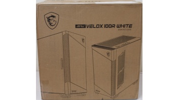 SALE OUT. MSI MPG VELOX 100R White PC Case, Mid-Tower, USB 3.2, Audio-out, Mic-in | MSI PC Case | MPG VELOX 100R WHITE | White | Mid-Tower | DAMAGED PACKAGING, DENTED CORNER (TOP)