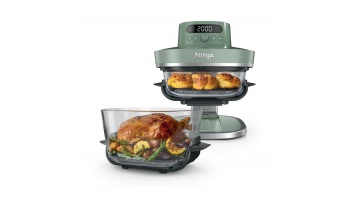 NINJA 5-in-1 XL Glass Air Fryer | AS090EUGN Crispi Pro | Power 2050 W | Capacity 5.7 L | Moss Green
