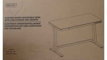 SALE OUT. Electric Height Adjustable Desk | 72 - 121 cm | Maximum load weight 50 kg | Metal | White | 24 month(s) | DAMAGED PACKAGING, DEMO