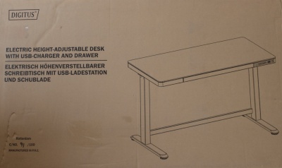SALE OUT. Electric Height Adjustable Desk | 72 - 121 cm | Maximum load weight 50 kg | Metal | White | 24 month(s) | DAMAGED PACKAGING, DEMO