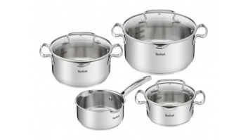 TEFAL | Duetto+ Stewpots set, 7 pcs | G719S734 | Stainless steel | Dishwasher proof | Lid included | Stainless steel