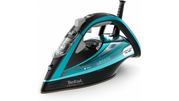 TEFAL | Ultimate Pure FV9844E0 | Steam Iron | 3200 W | Water tank capacity 350 ml | Continuous steam 60 g/min | Steam boost performance 250 g/min | Blue/Black