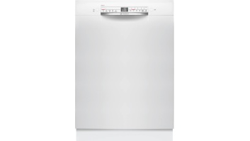 Bosch Dishwasher | SMU2HTW08E | Built-in | Width 60 cm | Number of place settings 13 | Number of programs 5 | Energy efficiency class C | Display | AquaStop function | White