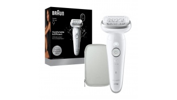 Braun Silk-épil 9 SES9-000 Epilator, Wet & Dry, White/Silver