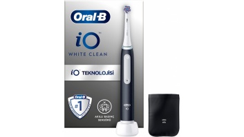 Oral-B iO White Clean Electric toothbrush, Black/White | Oral-B