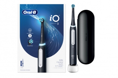 Oral-B iO3 Series Electric toothbrush, Black + Travel case | Oral-B