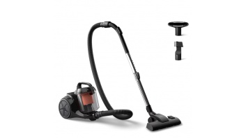 Philips | Vacuum cleaner | XB1142/10 1000 series | Bagless | Power 800 W | Dust capacity 1.3 L | Rich black/Coral moody