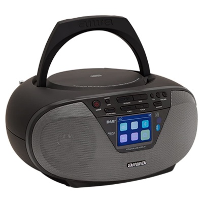 AIWA boombox sistēma ar bluetooth un TFT-LCD displeju, melns