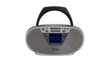 AIWA boombox sistēma ar bluetooth un TFT-LCD displeju, pelēks