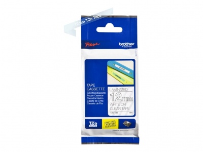 Brother | TZe-135 Laminated Tape | White on Clear | TZe | 8 m | 1.2 cm