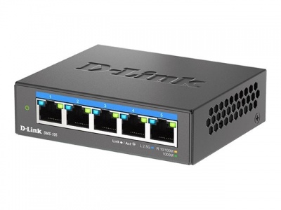 D-Link | DMS-105/E | 5-Port 2.5G Multi-Gigabit Desktop Switch | Desktop | Unmanaged