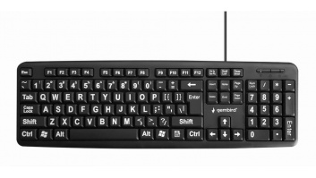 KEYBOARD STANDART USB ENG BIG/LETT. BLACK KB-US-103 GEMBIRD