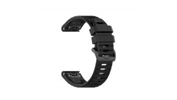 Fixed | Silicone Strap for Garmin QuickFit 22mm | Black