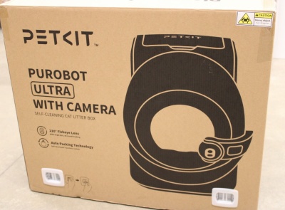 SALE OUT. PETKIT Automatic Cat Litter Box | Purobot Ultra | White | USED, SRATCHED, MISSIG INNER PACKAGING | 24 month(s)