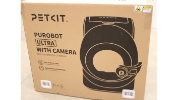 SALE OUT. PETKIT Automatic Cat Litter Box | Purobot Ultra | White | USED, SRATCHED, MISSIG INNER PACKAGING | 24 month(s)