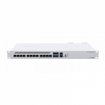 MikroTik Cloud Router Switch 312-4C+8XG-RM with RouterOS L5, 1U rackmount Enclosure | MikroTik