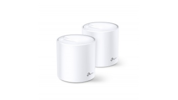 TP-LINK | Whole Home Mesh Wi-Fi 6 System | Deco X50 (2-pack) | 802.11ax | 574+2402 Mbit/s | Ethernet LAN (RJ-45) ports 3 | Mesh Support Yes | MU-MiMO Yes | No mobile broadband | Antenna type Internal