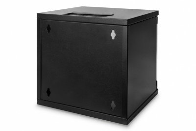 Digitus | Wall Mounting Cabinet | DN-10-06U-B | IP protection class: IP20; Front door: Glass door, single opening; Cabinet type: Wall mounting cabinet; Depth: 300 mm; Load capacity: 30 kg | Black