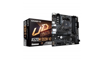Gigabyte | A520M DS3H V2 | Processor family AMD | Processor socket AM4 | DDR4 DIMM | Memory slots 2 | Supported hard disk drive interfaces SATA, M.2 | Number of SATA connectors 4 | Chipset AMD A520 | Micro ATX