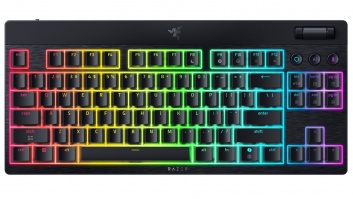 Razer | BlackWidow V4 Low-Profile Tenkeyless HyperSpeed | Keyboard | Wireless | US | Bluetooth | Yellow Switches | Black