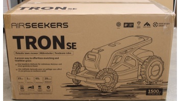 SALE OUT. AIRSEEKERS LIMITED Tron SE 300° AI Vision Mulching Mower, 1500m², Ai Vision + NRTK | 10 Ah | DAMAGED PACKAGING, USED, DIRTY AND SCRATCHED