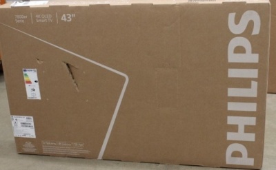 SALE OUT. Philips 43PUS7810/12 43" (108cm) QLED 4K TV | SALE OUT. Philips 43PUS7810/12 | 43 | Smart TV | TITAN OS | UHD | Black | DAMAGED PACKAGING