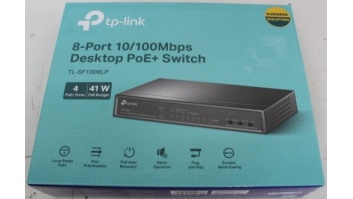 SALE OUT. TP-Link TL-SF1008LP Switch Unmanaged, Desktop, 8x10/100Mbps ports, 4xPoE ports, PSU external, Steel case | SALE OUT. Switch | TL-SF1008LP | Unmanaged | Desktop | 10/100 Mbps (RJ-45) ports quantity 8 | Power over Ethernet (PoE) ports quantity 4 |