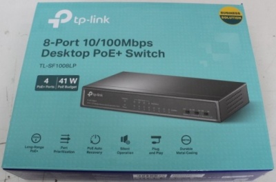 SALE OUT. TP-Link TL-SF1008LP Switch Unmanaged, Desktop, 8x10/100Mbps ports, 4xPoE ports, PSU external, Steel case | SALE OUT. Switch | TL-SF1008LP | Unmanaged | Desktop | 10/100 Mbps (RJ-45) ports quantity 8 | Power over Ethernet (PoE) ports quantity 4 |