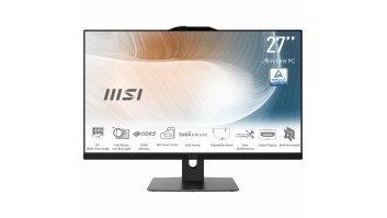 Monoblock PC|MSI|CPU Intel|Intel Core 5|Intel Core 5|120U|RAM 16 GB|DDR5-SDRAM|Screen 27 "|1920 x 1080 pixels|Storage 512 GB|SSDs 512 GB|Not available|On-board graphics Yes|Intel® Graphics|Black|OS Windows 11 Pro|MODERNAM272P1M-855EU