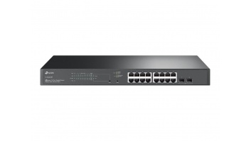 TP-LINK | SG2218P | JetStream 18-Port Gigabit Smart Switch with 16-Port PoE+ | Rack-mountable | Managed